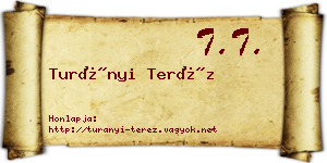 Turányi Teréz névjegykártya